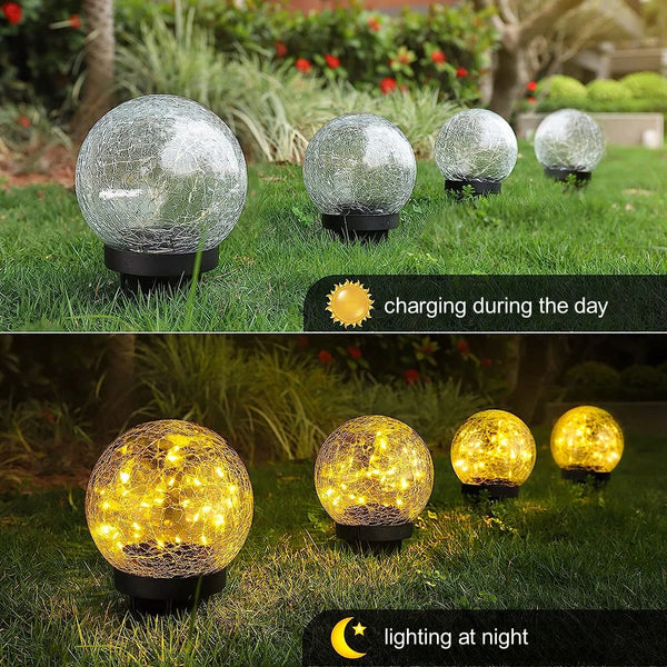 Cracked Glass Solar Lights
