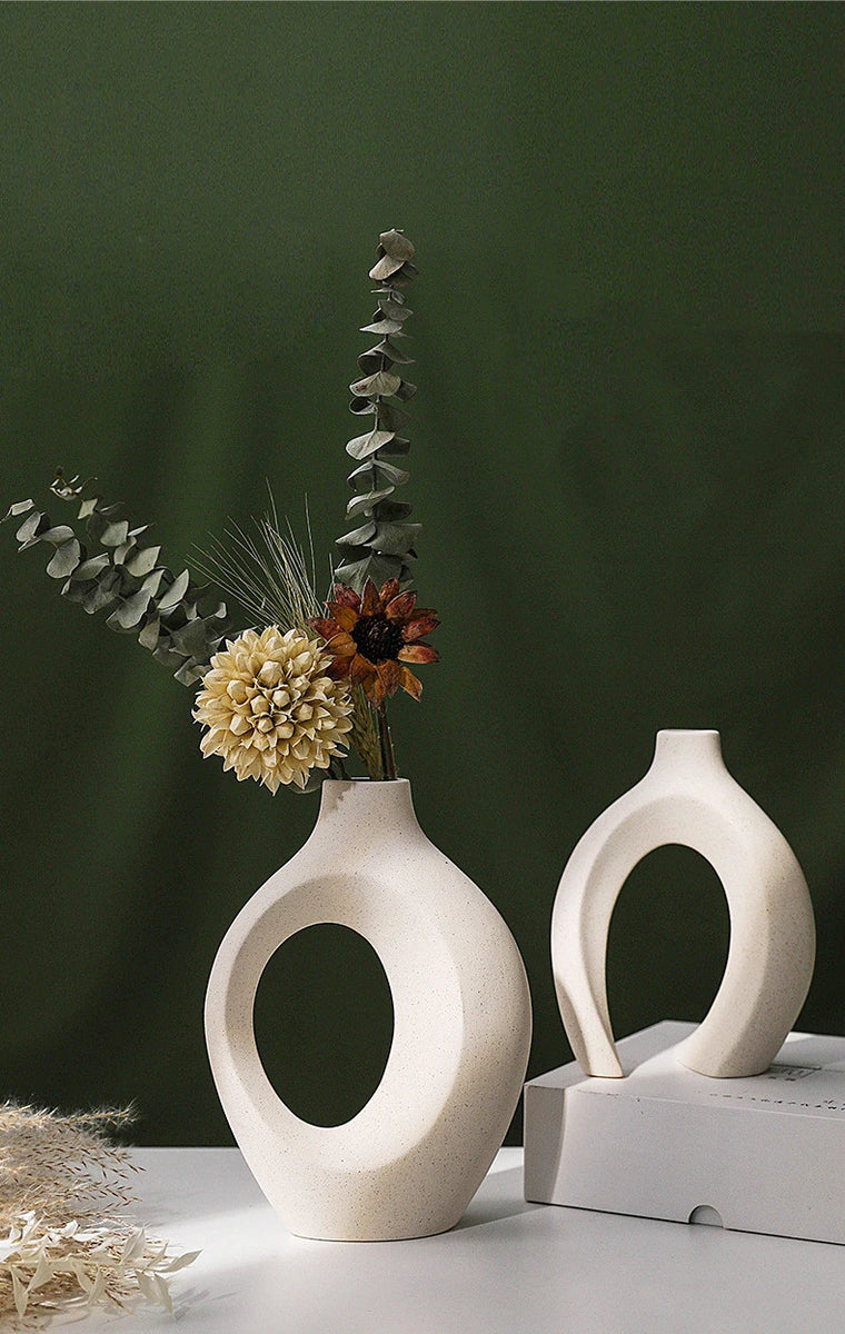 Hollow Ceramic Vase Set