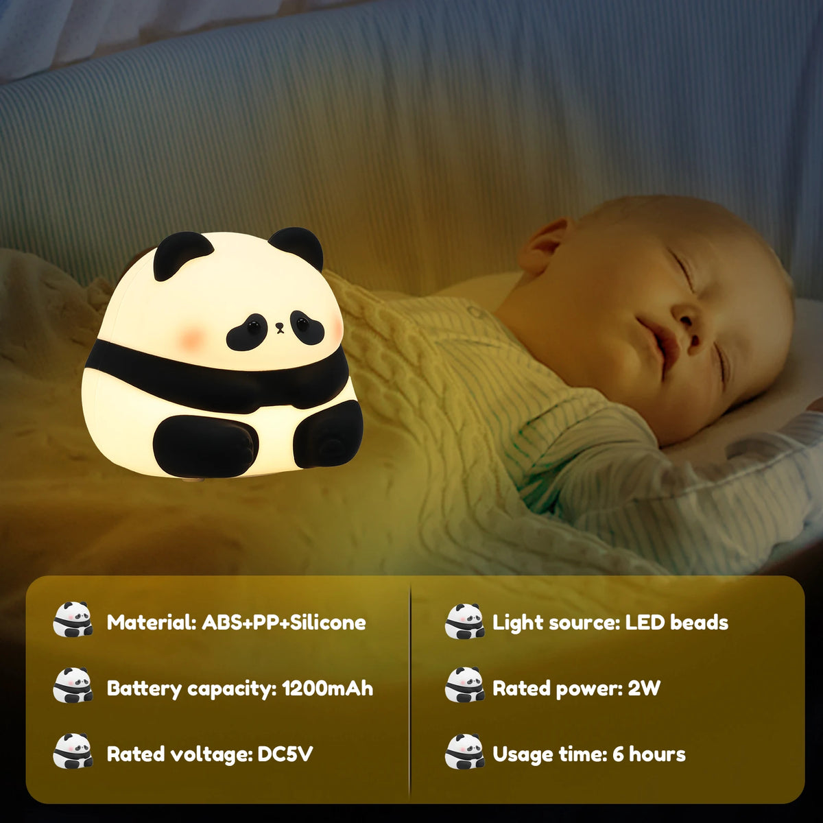 Cute Panda Night Light