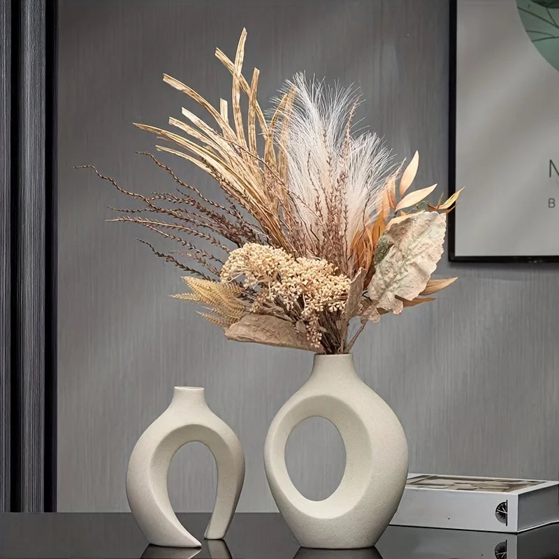 Hollow Ceramic Vase Set