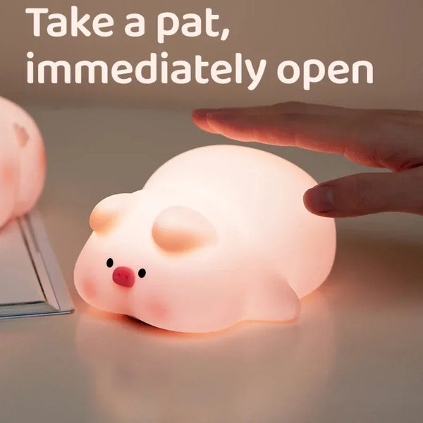 Cute Pink Piggy Night Light