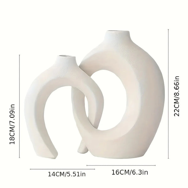 Hollow Ceramic Vase Set