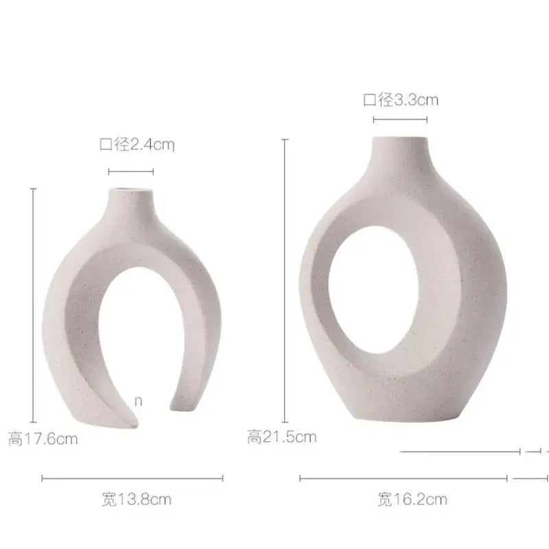 Hollow Ceramic Vase Set