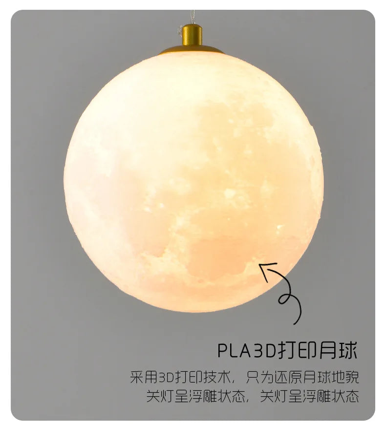 Astronaut Moon LED Pendant