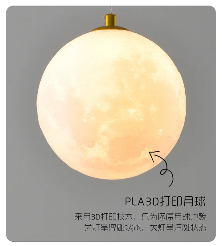 Astronaut Moon LED Pendant