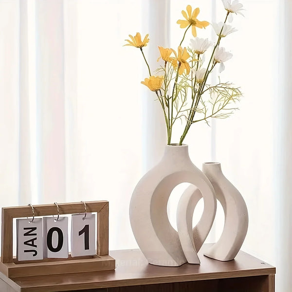 Hollow Ceramic Vase Set