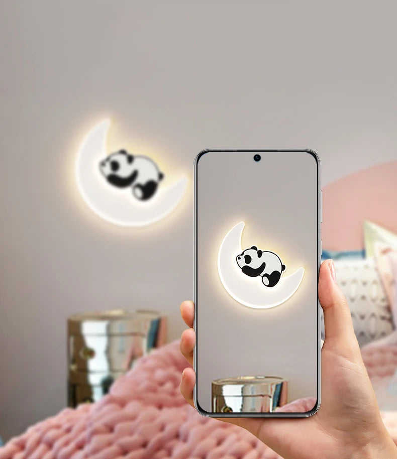 Panda Astronaut Wall Light