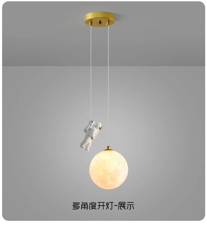 Astronaut Moon LED Pendant