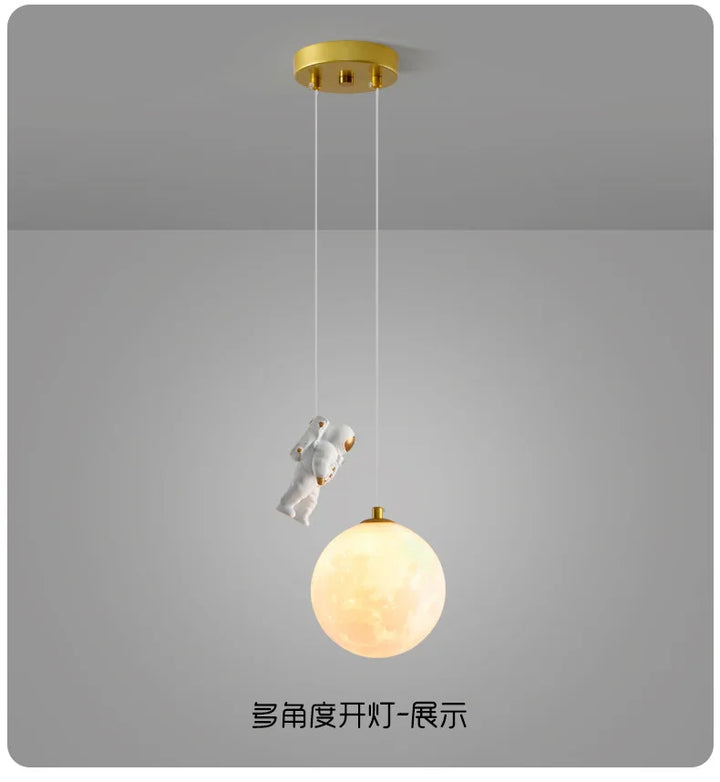 Astronaut Moon LED Pendant