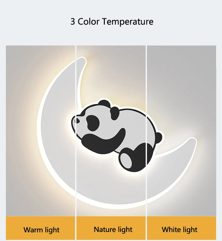 Panda Astronaut Wall Light