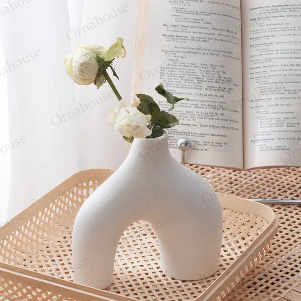 Nordic Ceramic Donut Vase